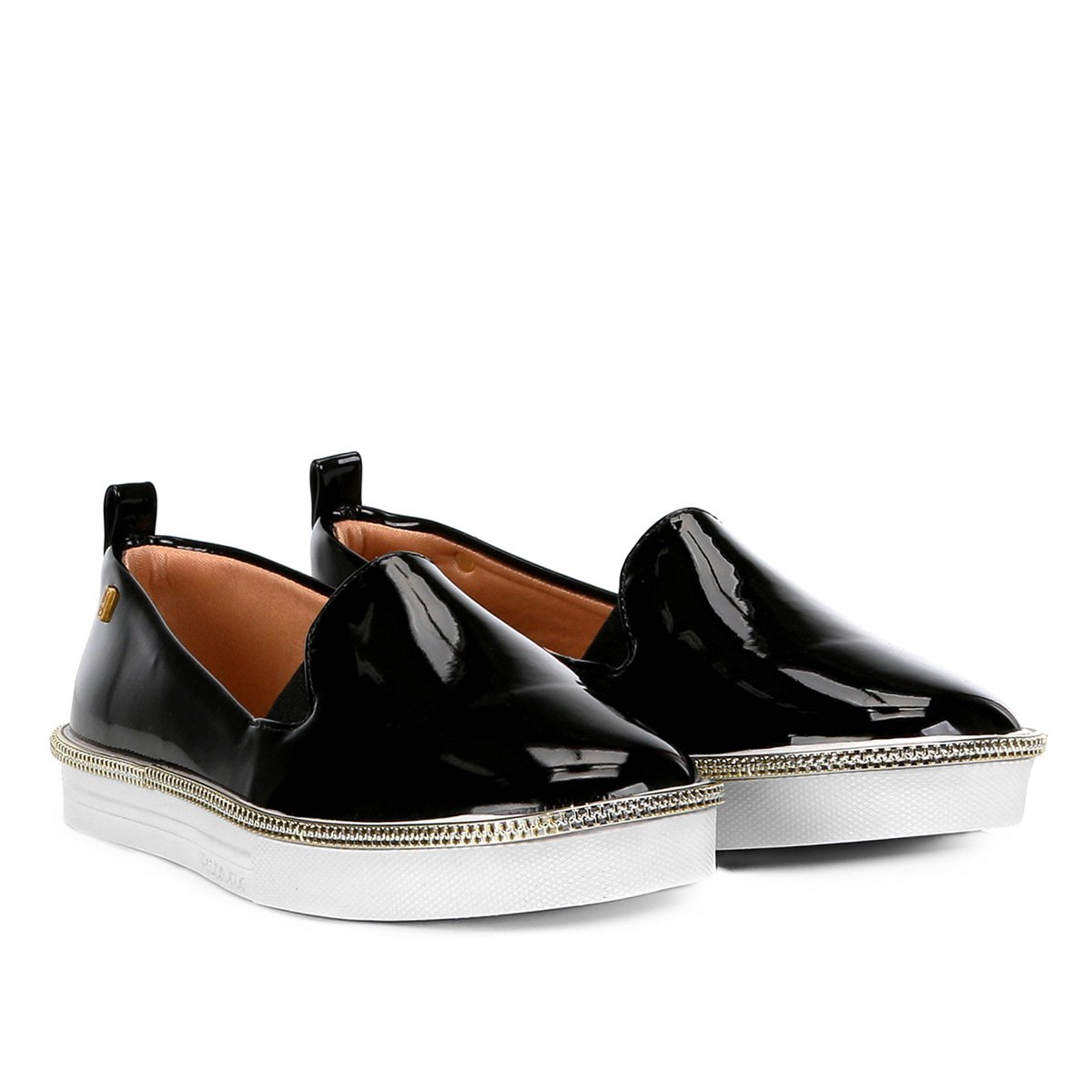 slip on petite jolie preto verniz