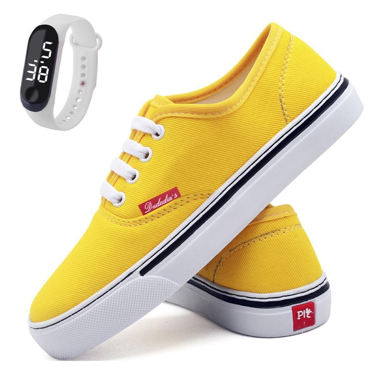 Tenis Polo Cano Baixo Kit Com Relogio Skateboard Casual Feminino Menor preço em Tenis Polo Cano Baixo Kit Com Relogio Skateboard Casual Feminino
