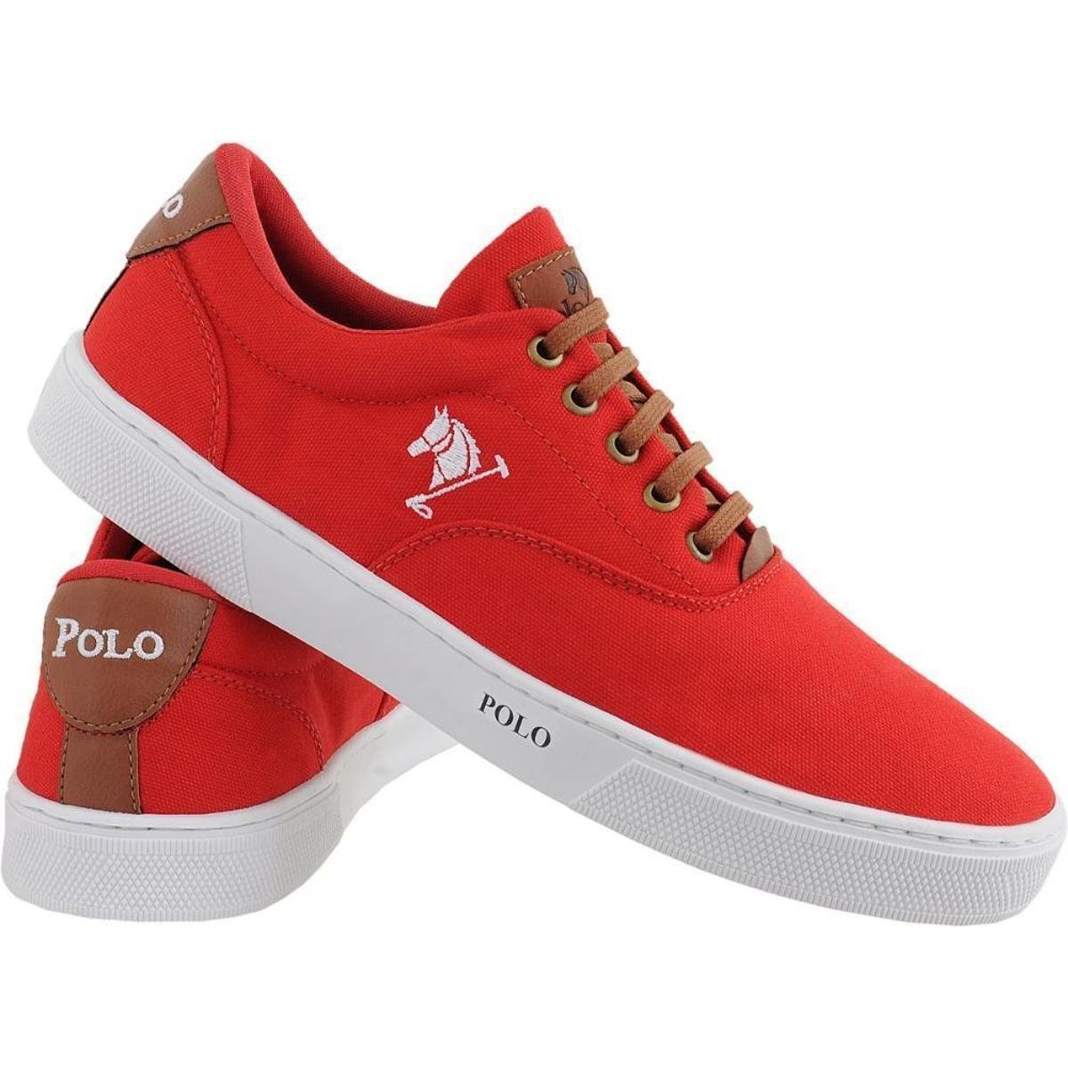 Tênis Polo Joy Masculino Cano Baixo Sola Borracha - Vermelho | Zattini
