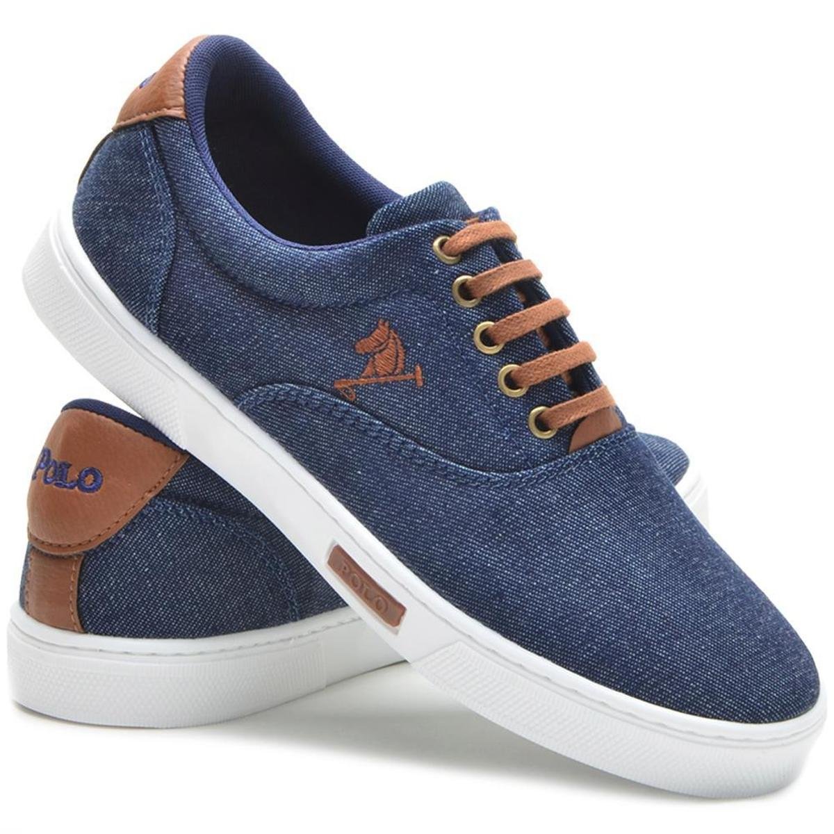 tenis polo azul masculino