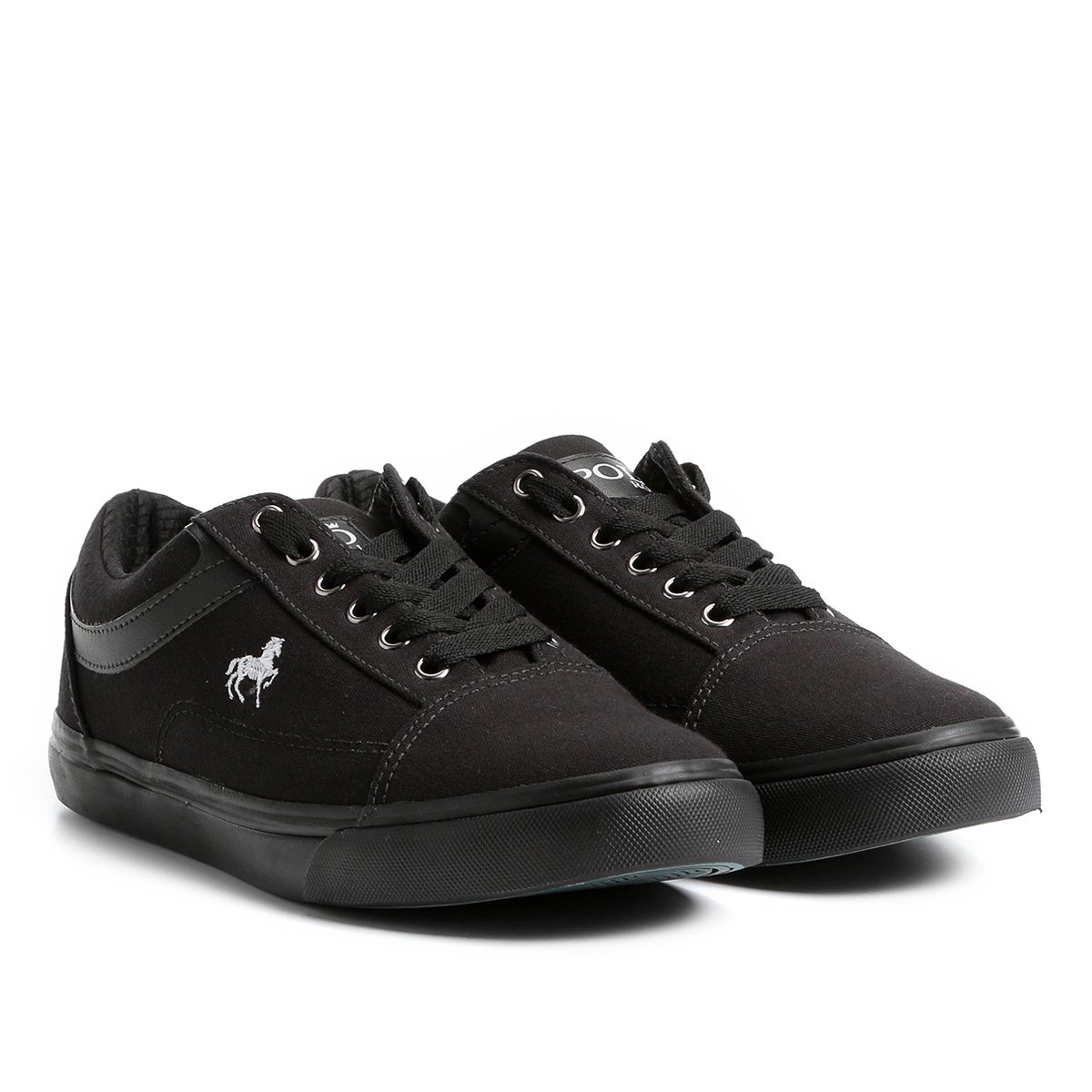 Tênis Polo Royal Montecar Faixa Lateral Masculino - Preto Menor preço em Tênis Polo Royal Montecar Faixa Lateral Masculino - Preto
