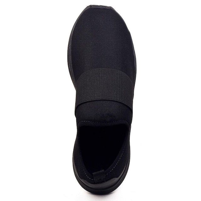 Tênis Preto Feminino Esport Confort Modar e Sliper On sem Cadarço