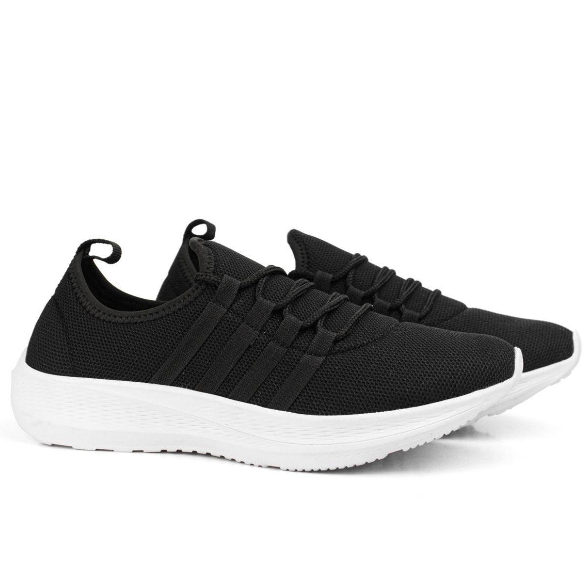 Tênis Preto Masculino Feminino Ultra Leve Confortável Macio Esporte Academia Corrida Caminhada Menor preço em Tênis Preto Masculino Feminino Ultra Leve Confortável Macio Esporte Academia Corrida Caminhada
