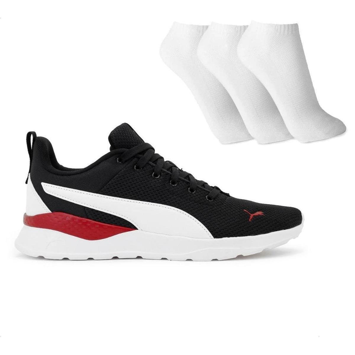Tênis Puma Anzarun Lite Masculino + 3 Pares de Meias Menor preço em Tênis Puma Anzarun Lite Masculino + 3 Pares de Meias