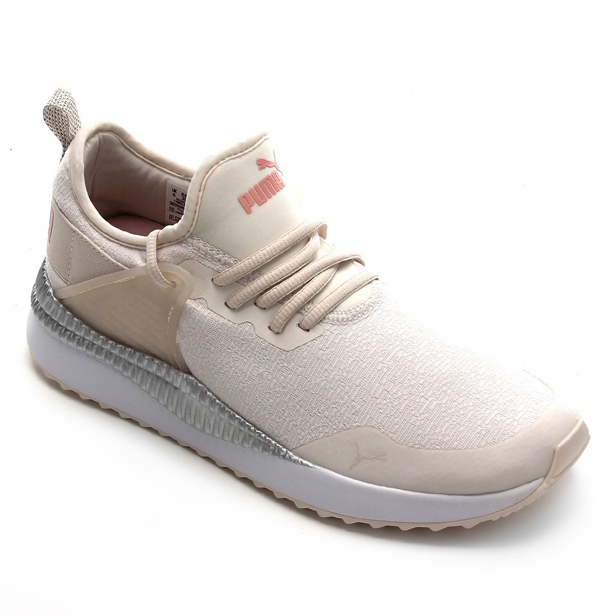 Tênis Puma Pacer Next Cage Feminino - Rosa+Branco Menor preço em Tênis Puma Pacer Next Cage Feminino - Rosa+Branco