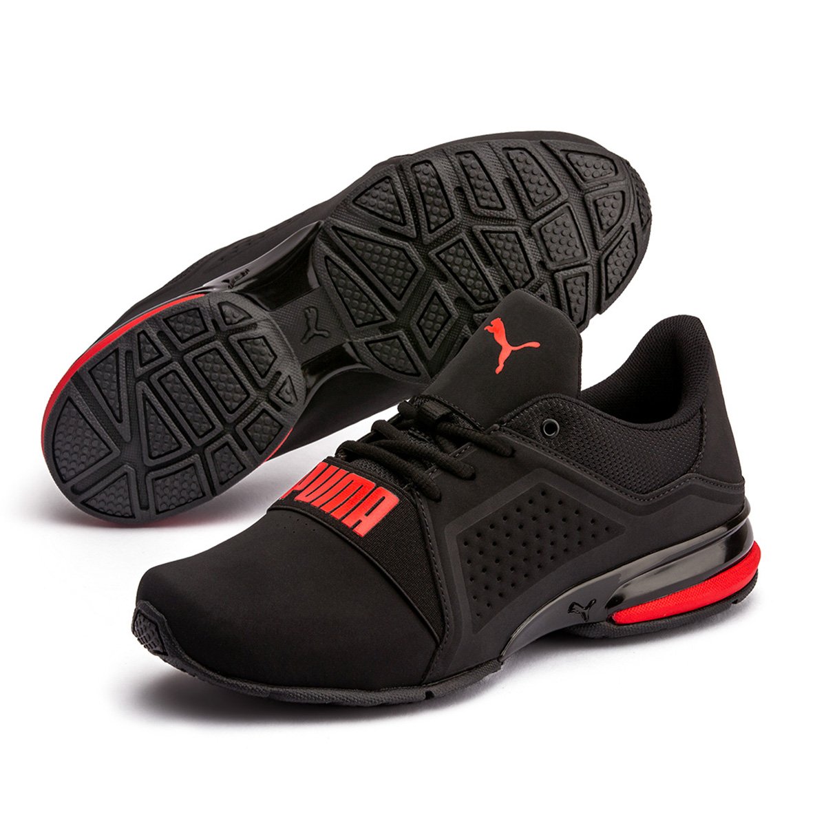 Tênis Puma Runner City BDP Masculino - Preto+Vermelho Menor preço em Tênis Puma Runner City BDP Masculino - Preto+Vermelho
