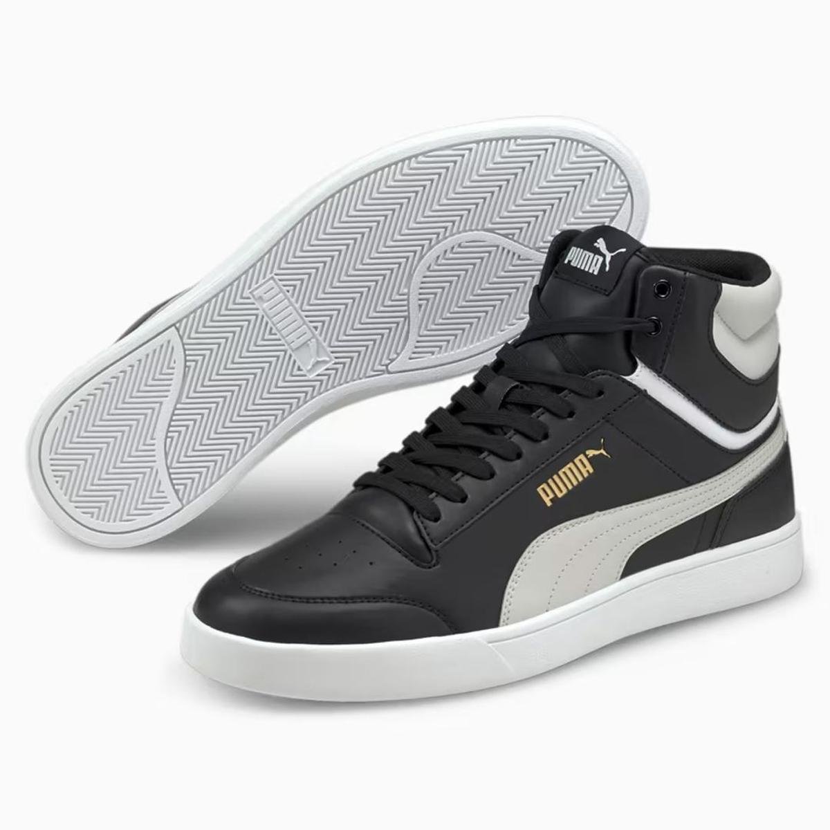 Tênis Puma Shuffle Mid Cano Alto Masculino 384319 Preto/Cinza