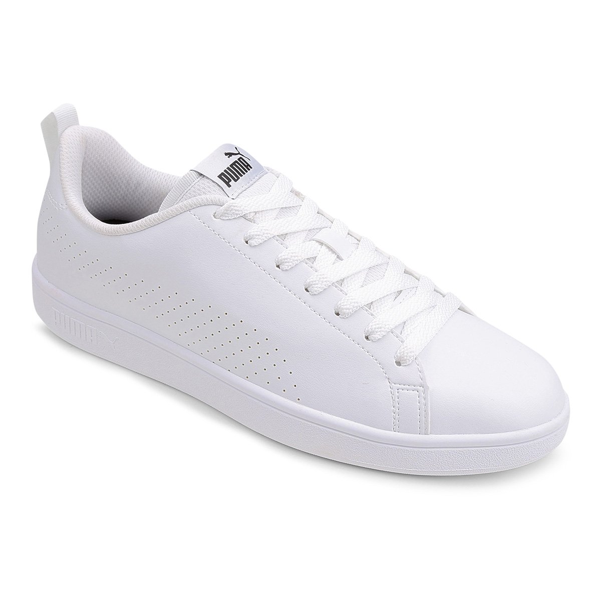 Tênis Puma Smash Ace - Branco+Preto Menor preço em Tênis Puma Smash Ace - Branco+Preto