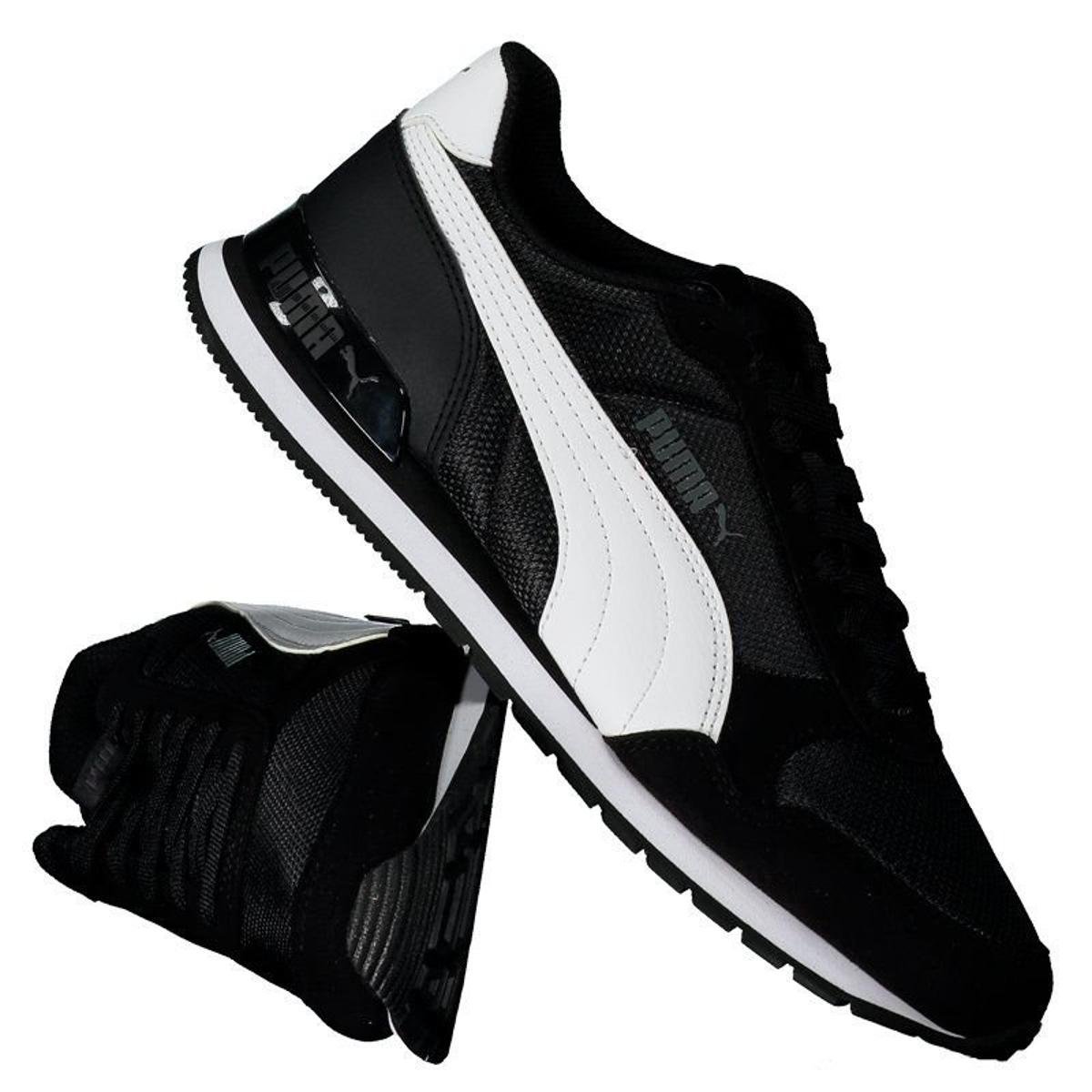 Tênis Puma ST Runner V2 Mesh Masculino - Preto Menor preço em Tênis Puma ST Runner V2 Mesh Masculino - Preto