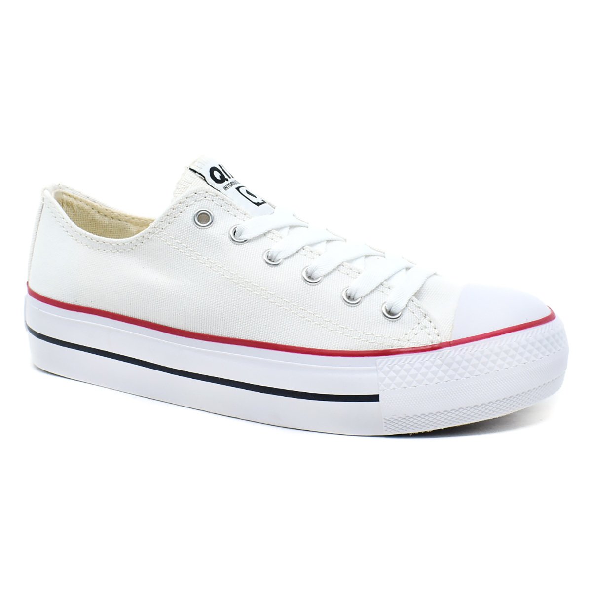 Tênis Qix Hills Low Plataforma Feminino - Branco Menor preço em Tênis Qix Hills Low Plataforma Feminino - Branco