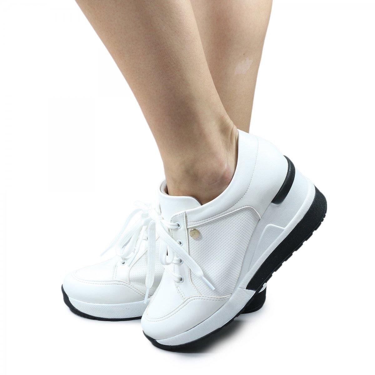 tenis quiz flatform branco