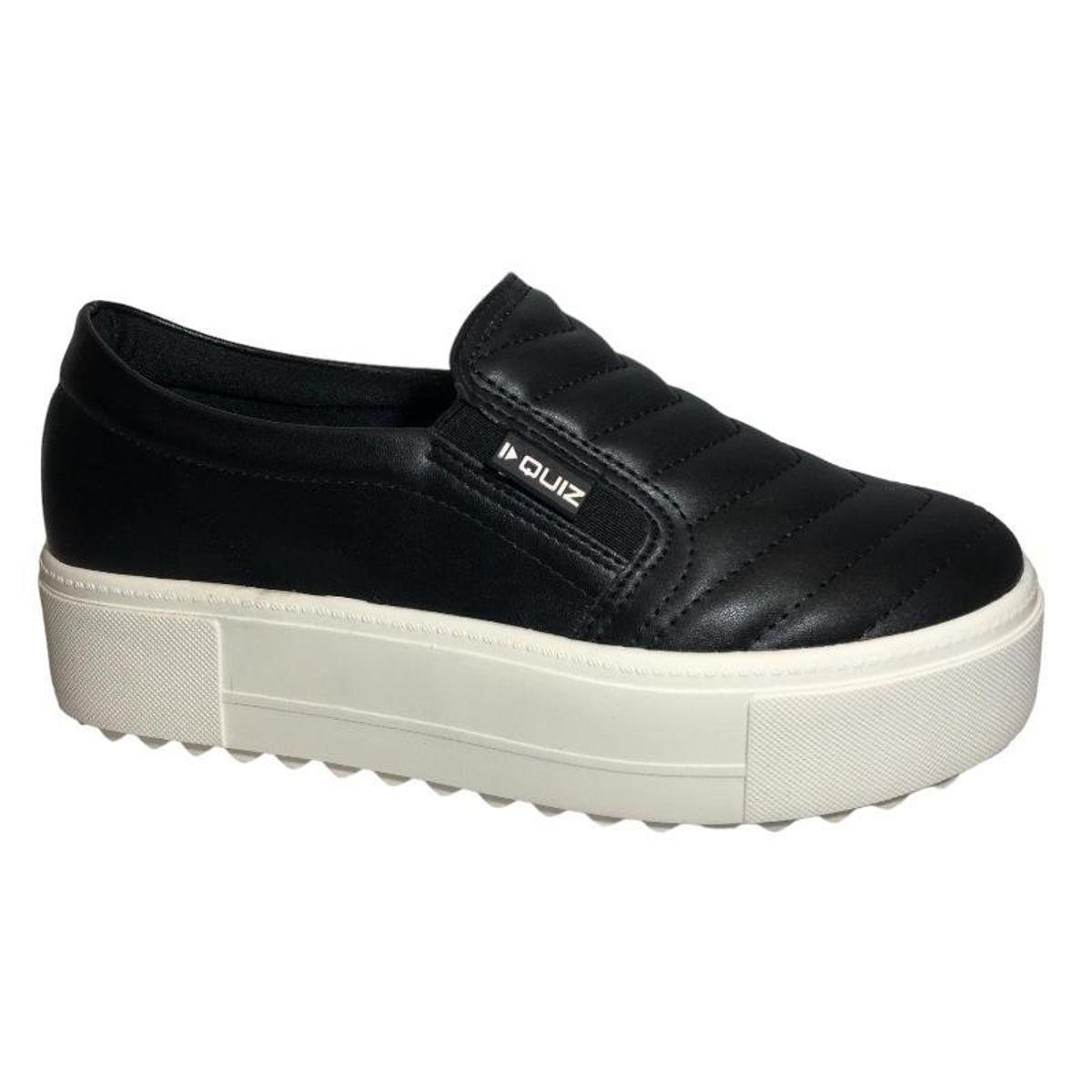 Tênis Quiz Slip-on Platform Liso Feminino Menor preço em Tênis Quiz Slip-on Platform Liso Feminino