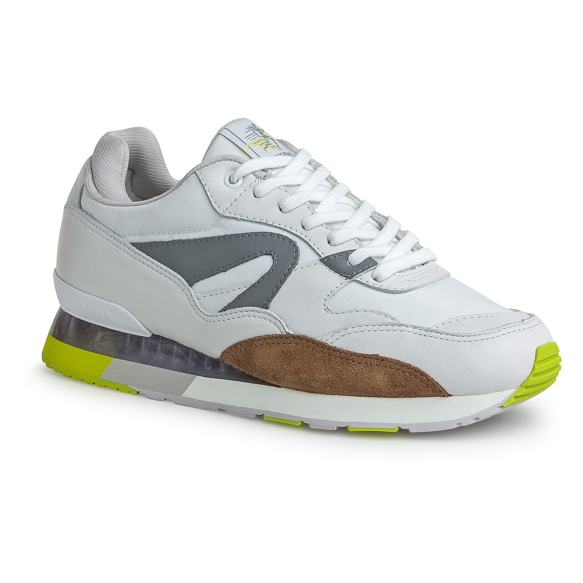 Tênis Rainha System Visible - Branco+Amarelo Menor preço em Tênis Rainha System Visible - Branco+Amarelo