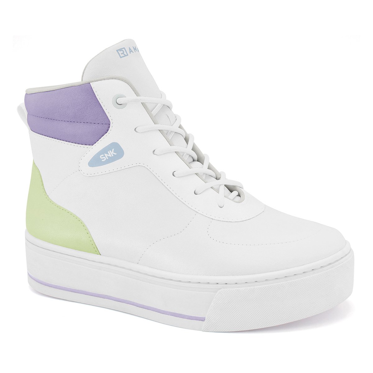 Tênis Ramarim Cano Médio Feminino - Colorido Menor preço em Tênis Ramarim Cano Médio Feminino - Colorido