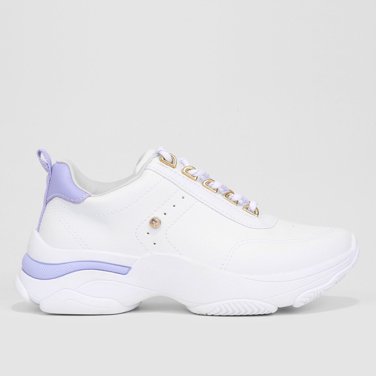 Tênis Ramarim Casual Feminino - Branco+Lilás Menor preço em Tênis Ramarim Casual Feminino - Branco+Lilás