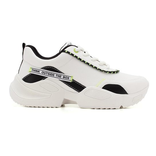 Tênis Ramarim Chunky Feminino - Branco+Preto