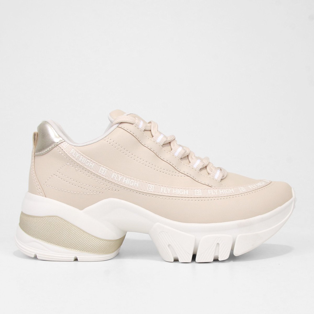 Tênis Ramarim Chunky Feminino - Creme Menor preço em Tênis Ramarim Chunky Feminino - Creme