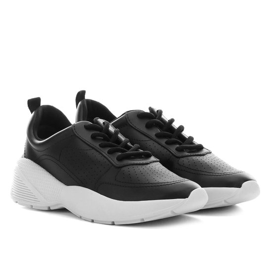 Tênis Ramarim Dad Sneaker Furinhos Feminino - Preto
