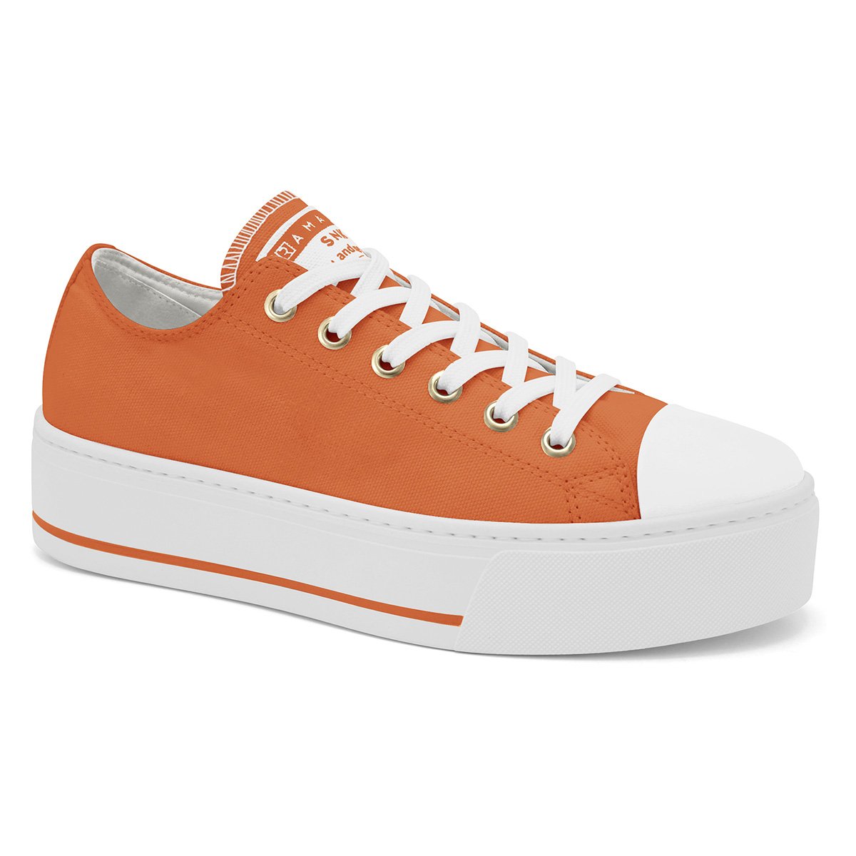 Tênis Ramarim Flatform Feminino - Laranja Claro Menor preço em Tênis Ramarim Flatform Feminino - Laranja Claro