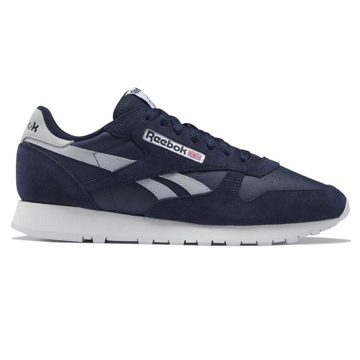 Tênis Reebok Classic Leather Masculino - Marinho Menor preço em Tênis Reebok Classic Leather Masculino - Marinho
