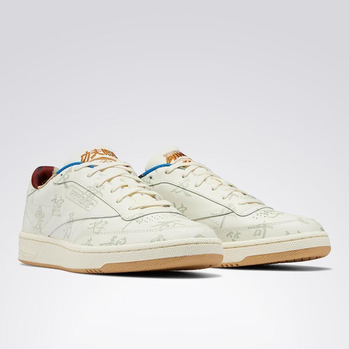 Tênis Reebok Club C 85 - Branco+Champagne Menor preço em Tênis Reebok Club C 85 - Branco+Champagne