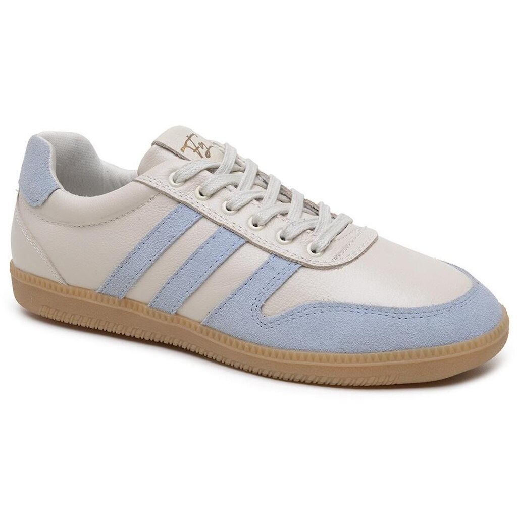 Tênis Retrô Feminino Couro Camurça Casual Sola Goma Conforto