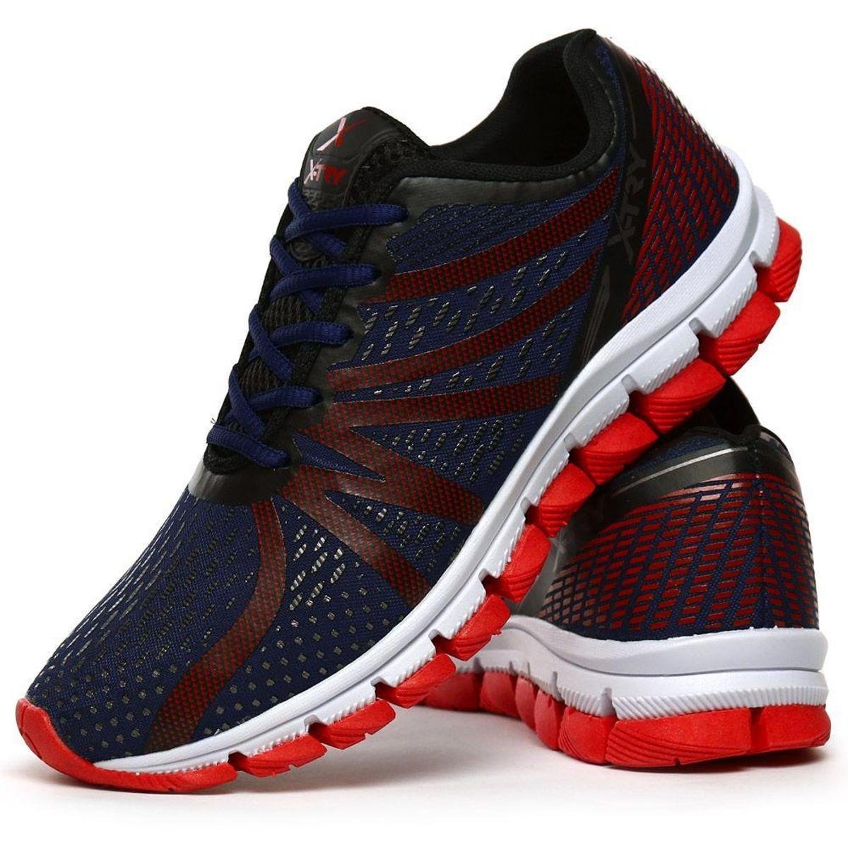 Tênis Running SF Outlet X-Try Performance Masculino - Marinho+Vermelho Menor preço em Tênis Running SF Outlet X-Try Performance Masculino - Marinho+Vermelho