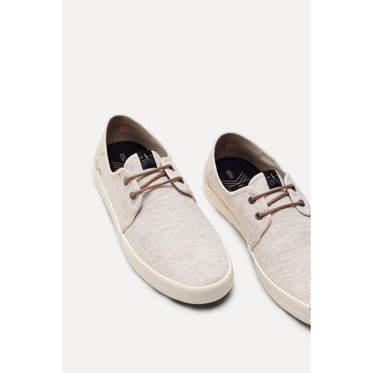 Tenis Sal Premium Cadarço Estiloso Reserva - Bege Menor preço em Tenis Sal Premium Cadarço Estiloso Reserva - Bege