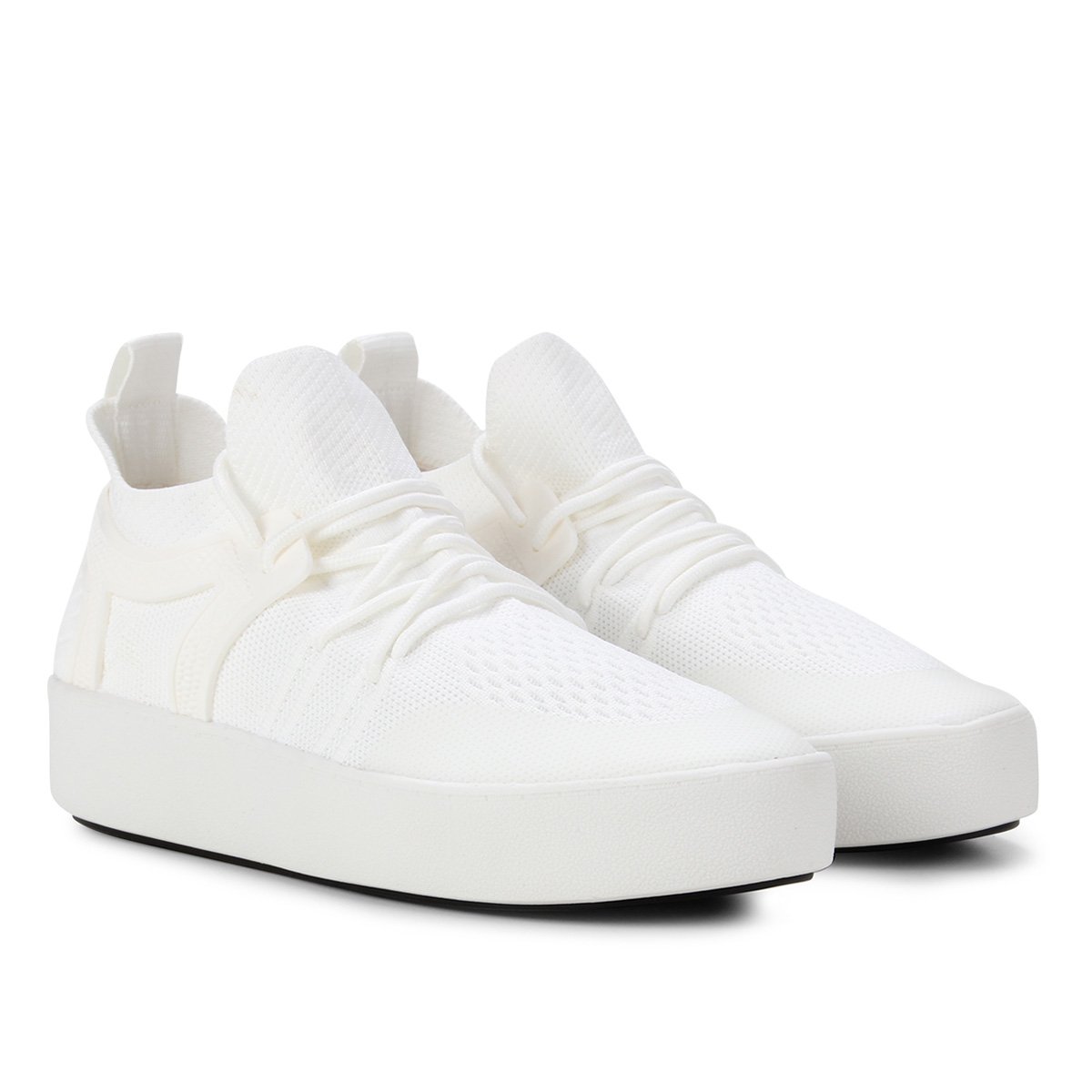 Tênis Santa Lolla Knit Plataforma Feminino - Branco | Zattini