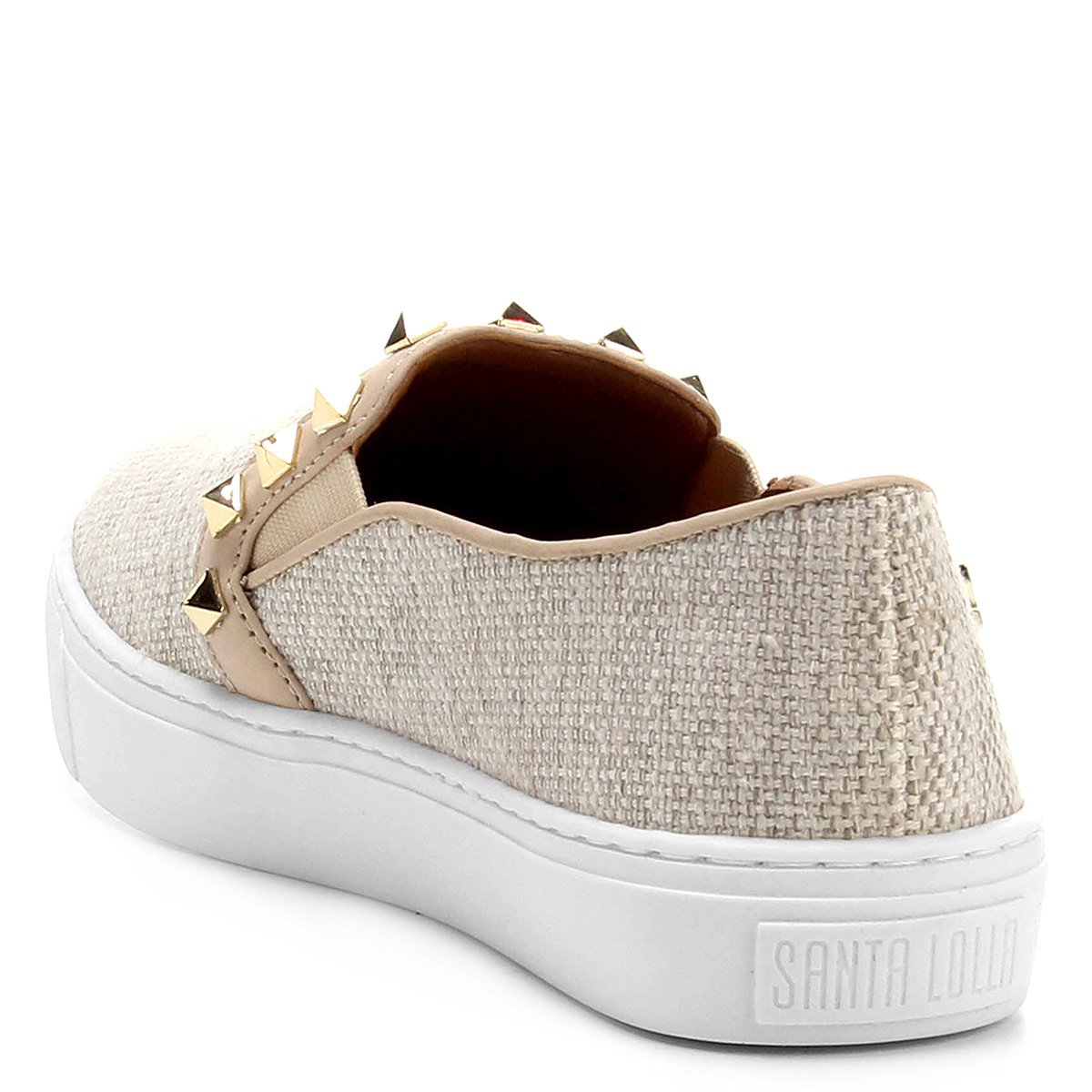 Tênis Santa Lolla Slip On Tachas - Bege | Zattini