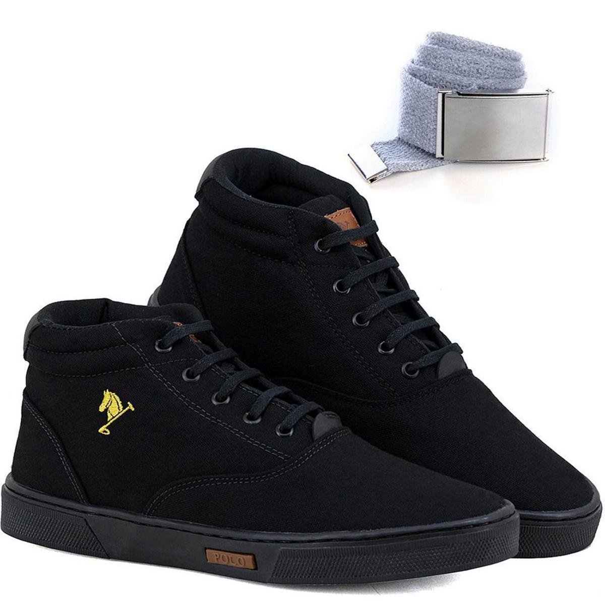 Tenis Sapatenis Botinha Casual Cano Alto Kit E Cinto Gorgorão - Amarelo Menor preço em Tenis Sapatenis Botinha Casual Cano Alto Kit E Cinto Gorgorão - Amarelo