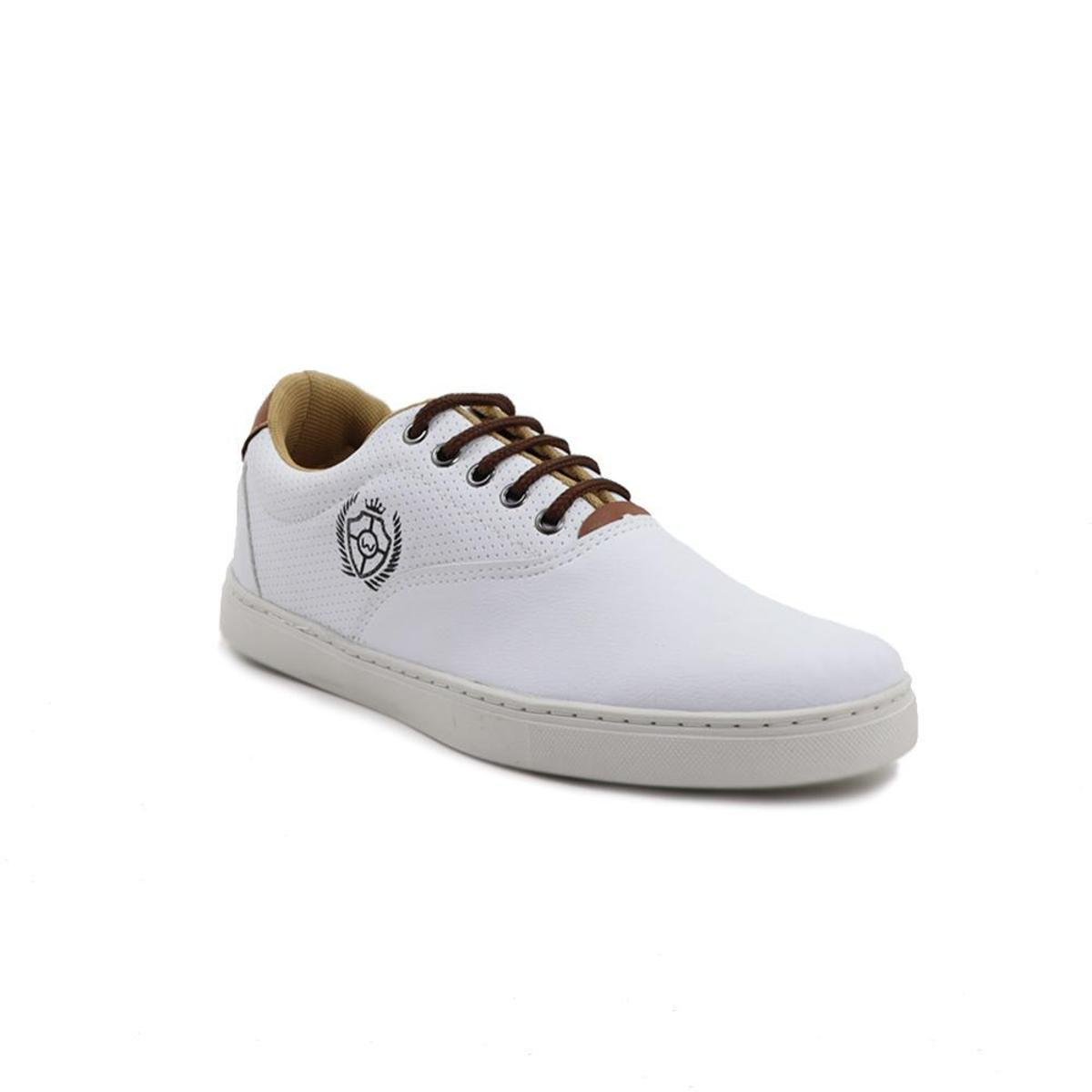 Tênis Sapatênis Casual Fashion Solado Costurado Macio e Leve - Branco |  Zattini