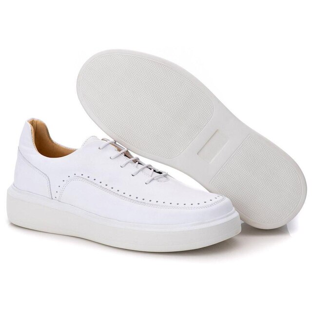 Tênis Sapatênis Casual Masculino Couro Comfort