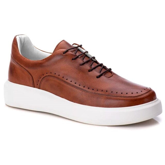 Tênis Sapatênis Casual Masculino Couro Confortável