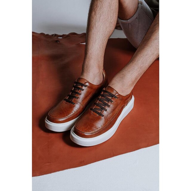 Tênis Sapatênis Casual Masculino Couro Confortável