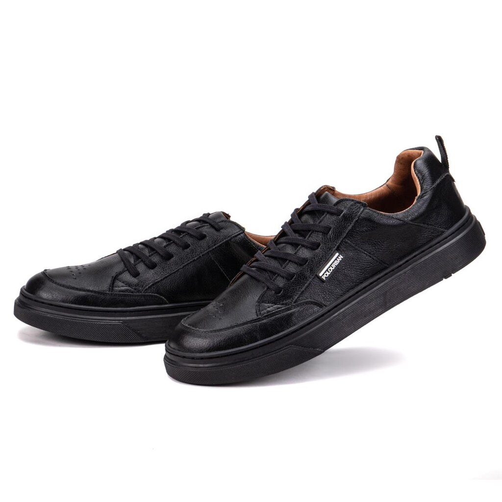 Tênis Sapatênis Casual Masculino em Couro Conforto