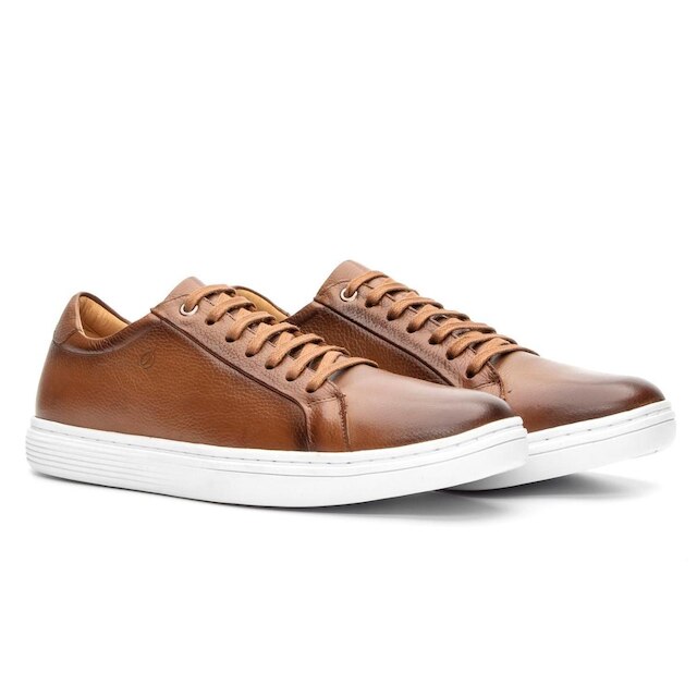 Tênis Sapatênis Casual Masculino Em Couro