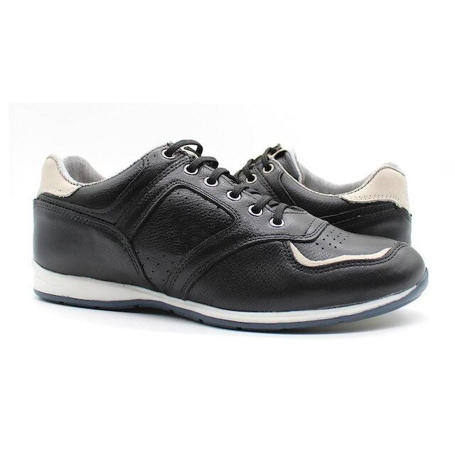 Tenis Sapatenis em Couro Casual Elástico Netony 5695
