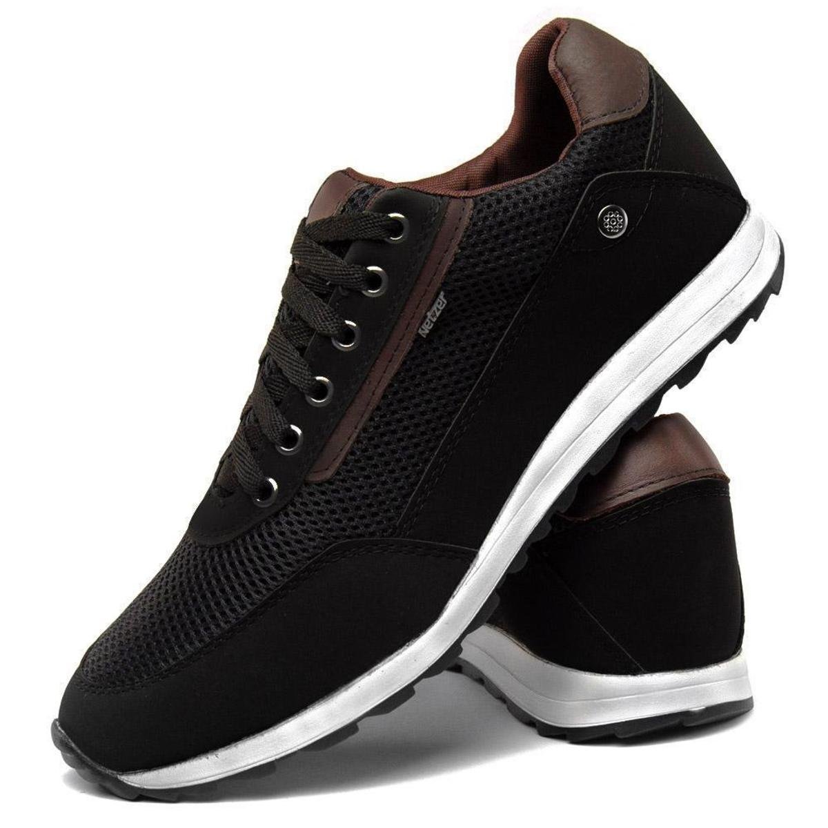 Tênis Sapatenis Jogger Casual Esporte Fino Conforto Face Off - Preto Menor preço em Tênis Sapatenis Jogger Casual Esporte Fino Conforto Face Off - Preto