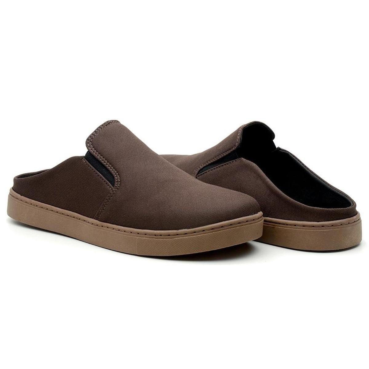 Tenis Sapatenis Masculino Babuche Confortavel Lançamento - Marrom | Zattini