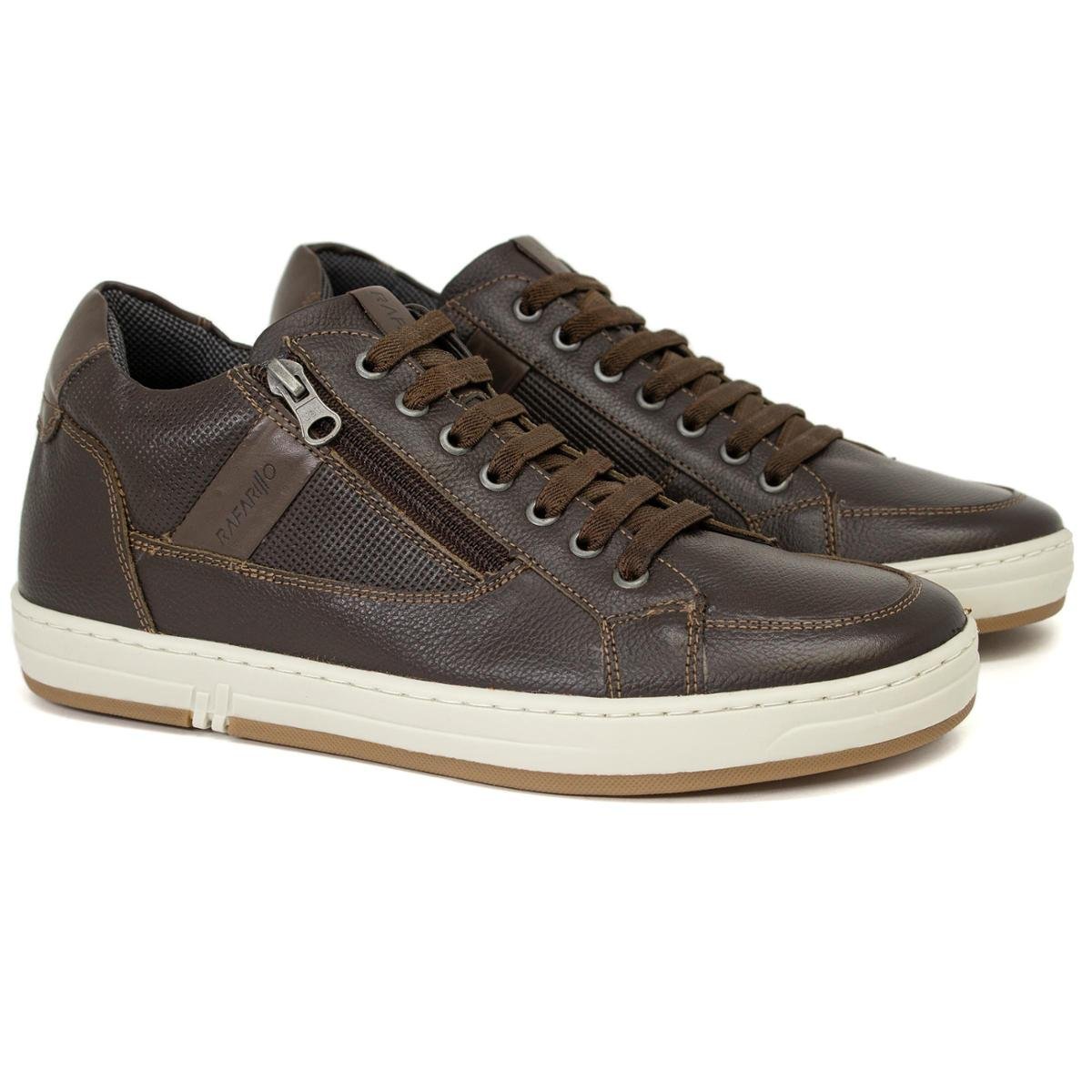 Tênis Sapatênis Rafarillo Sky Surf Alth Palmilha Macia Aumenta Altura +7cm Couro Legítimo 28003 - Marrom Menor preço em Tênis Sapatênis Rafarillo Sky Surf Alth Palmilha Macia Aumenta Altura +7cm Couro Legítimo 28003 - Marrom