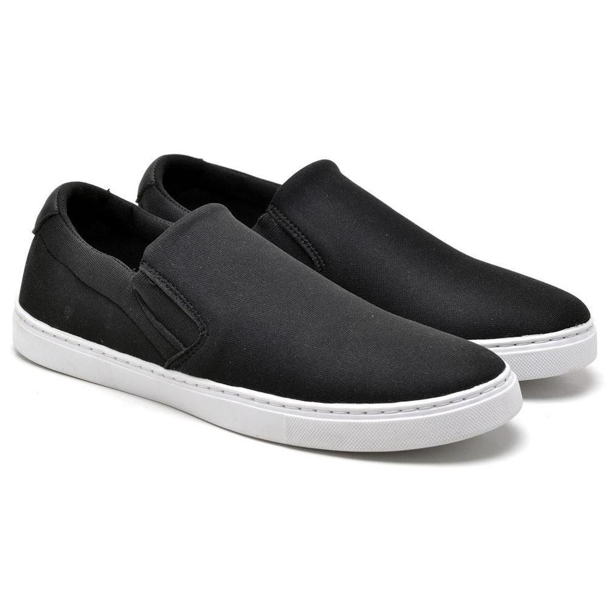 Vans Masculino Sapatenis Vans Preto Slip Masculino Preto Tênis