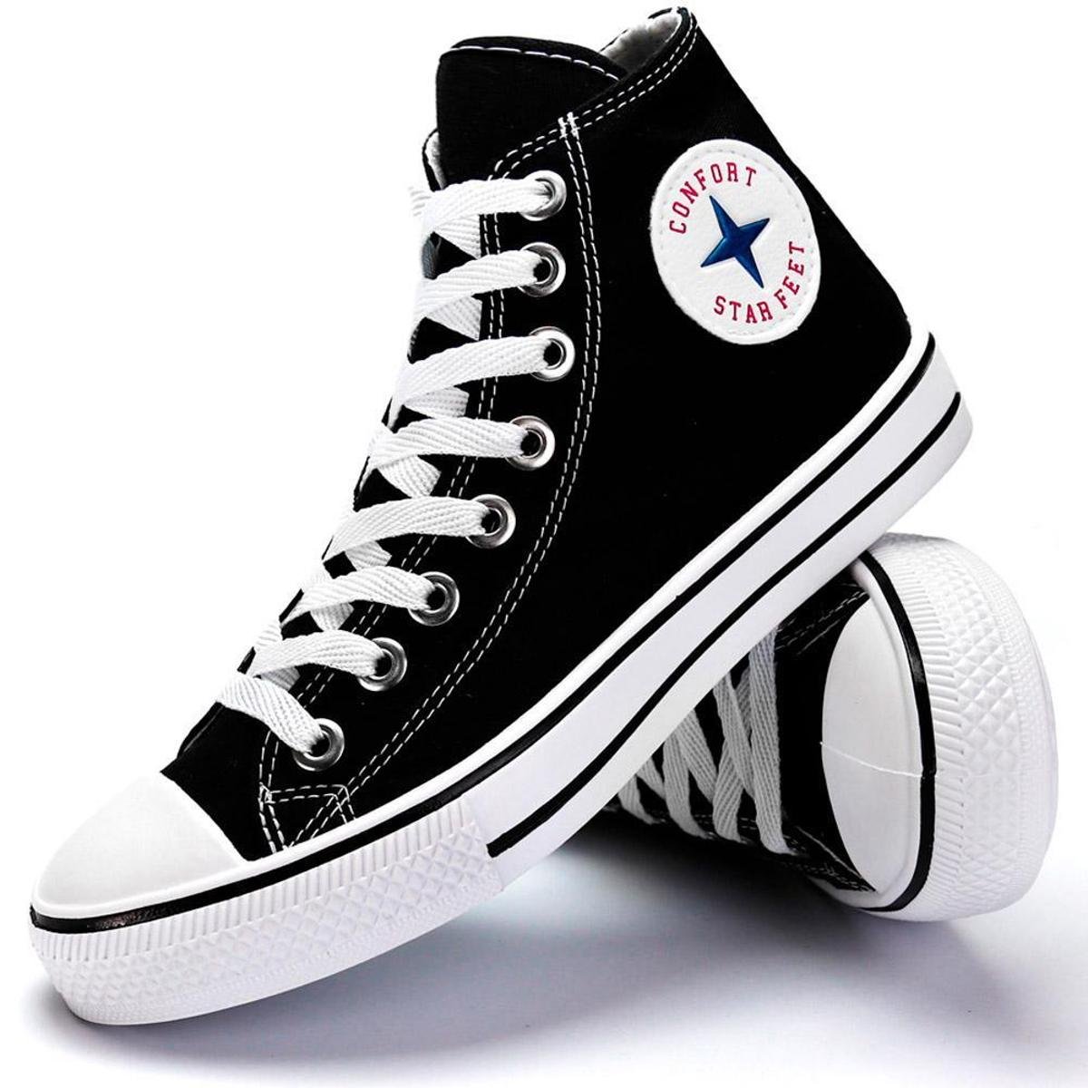 Tênis Sb Star Feet Casual Cano Alto Camila Nicacio Lançamento Confortável Bota - Preto é ruim? Tênis Sb Star Feet Casual Cano Alto Camila Nicacio Lançamento Confortável Bota - Preto é boa?