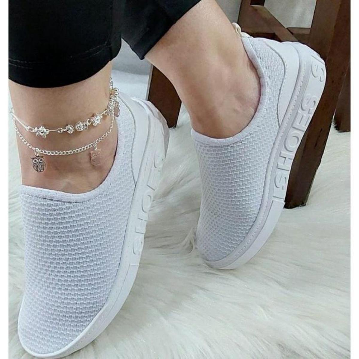 Tênis Shoes Feminino Slip-On Calce Fácil Menor preço em Tênis Shoes Feminino Slip-On Calce Fácil