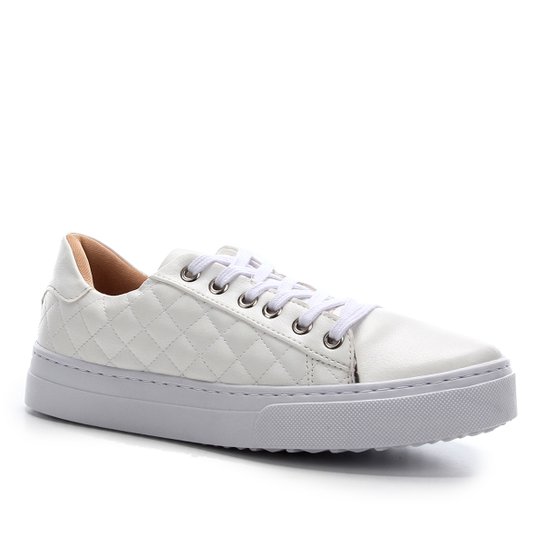 Tênis Shoestock Básico Matelassê Feminino - Branco