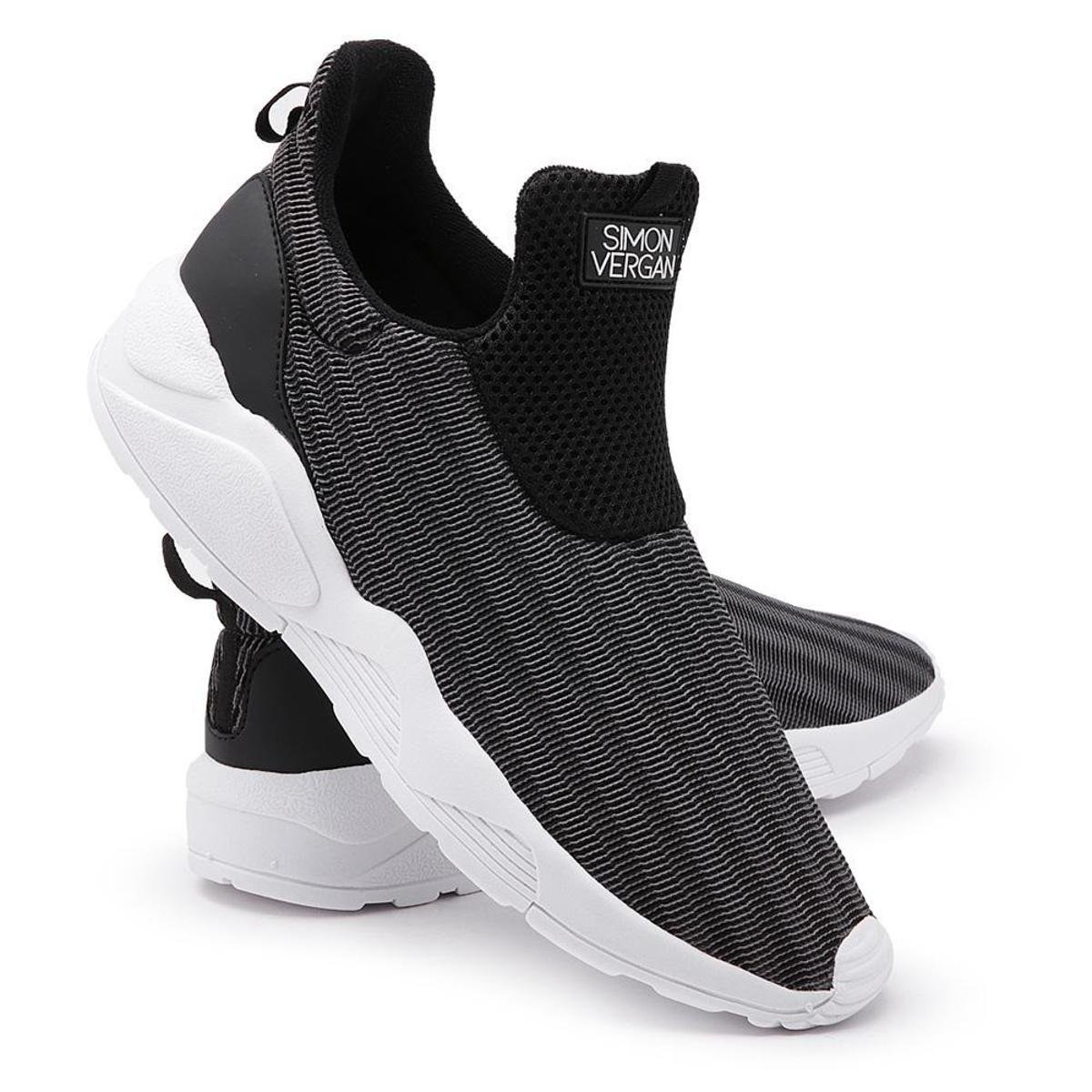 Tênis Simon Vergan 3D Caminhada Super Leve Masculino - Cinza Menor preço em Tênis Simon Vergan 3D Caminhada Super Leve Masculino - Cinza