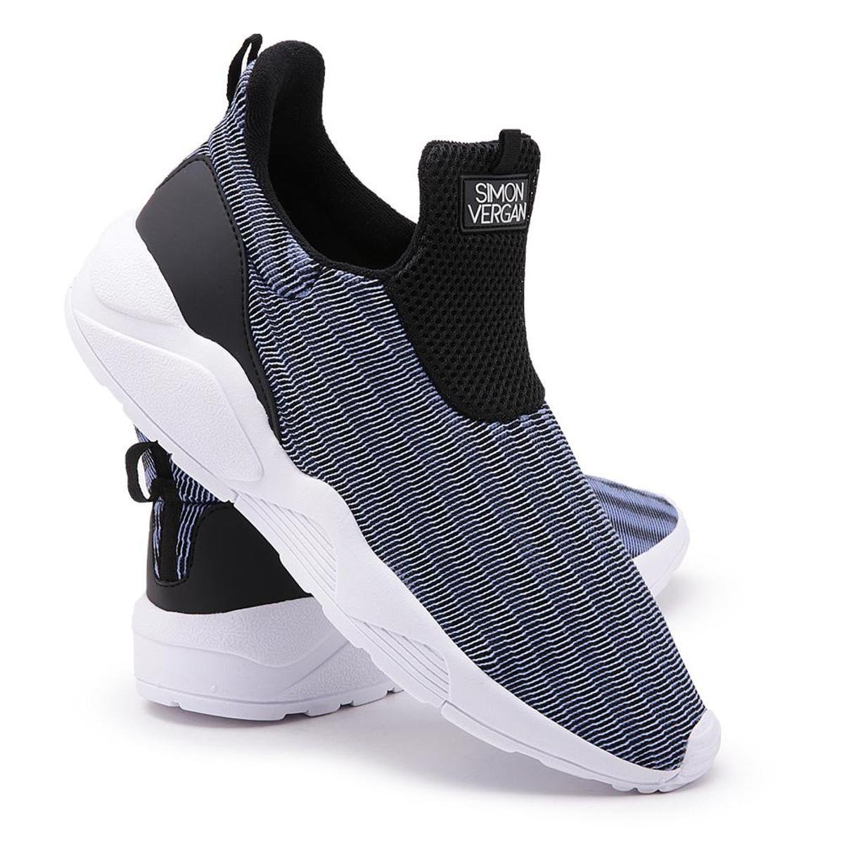 Tênis Simon Vergan 3D Super Leve Masculino - Azul Menor preço em Tênis Simon Vergan 3D Super Leve Masculino - Azul