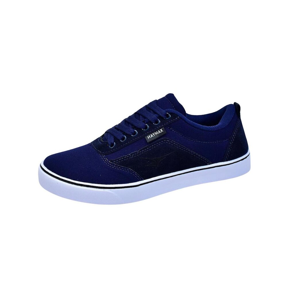 Tênis Skate Haymax Swift Unissex Lona e Camurça Solado Costurado Língua Acolchoada
