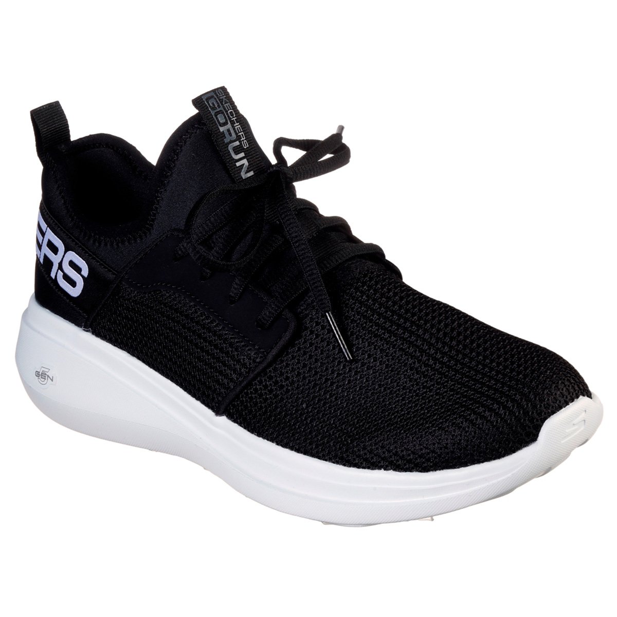 Tênis Skechers Go Run Fast Valor Masculino - Preto+Branco Menor preço em Tênis Skechers Go Run Fast Valor Masculino - Preto+Branco