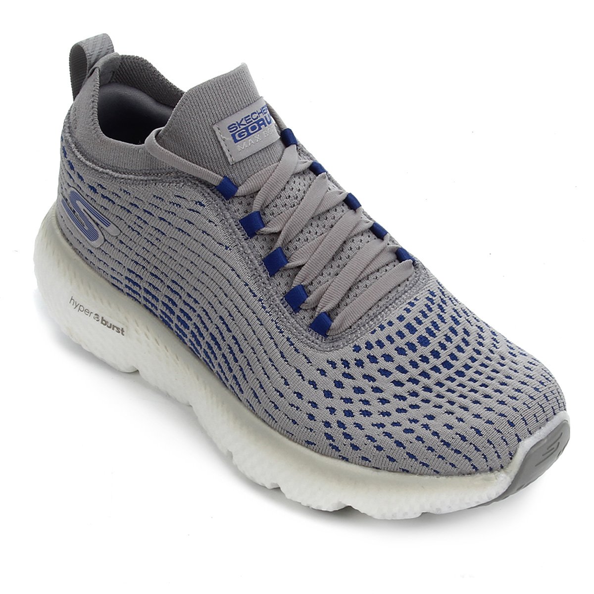 Tênis Skechers Max Road 4 Masculino - Cinza+Azul Menor preço em Tênis Skechers Max Road 4 Masculino - Cinza+Azul